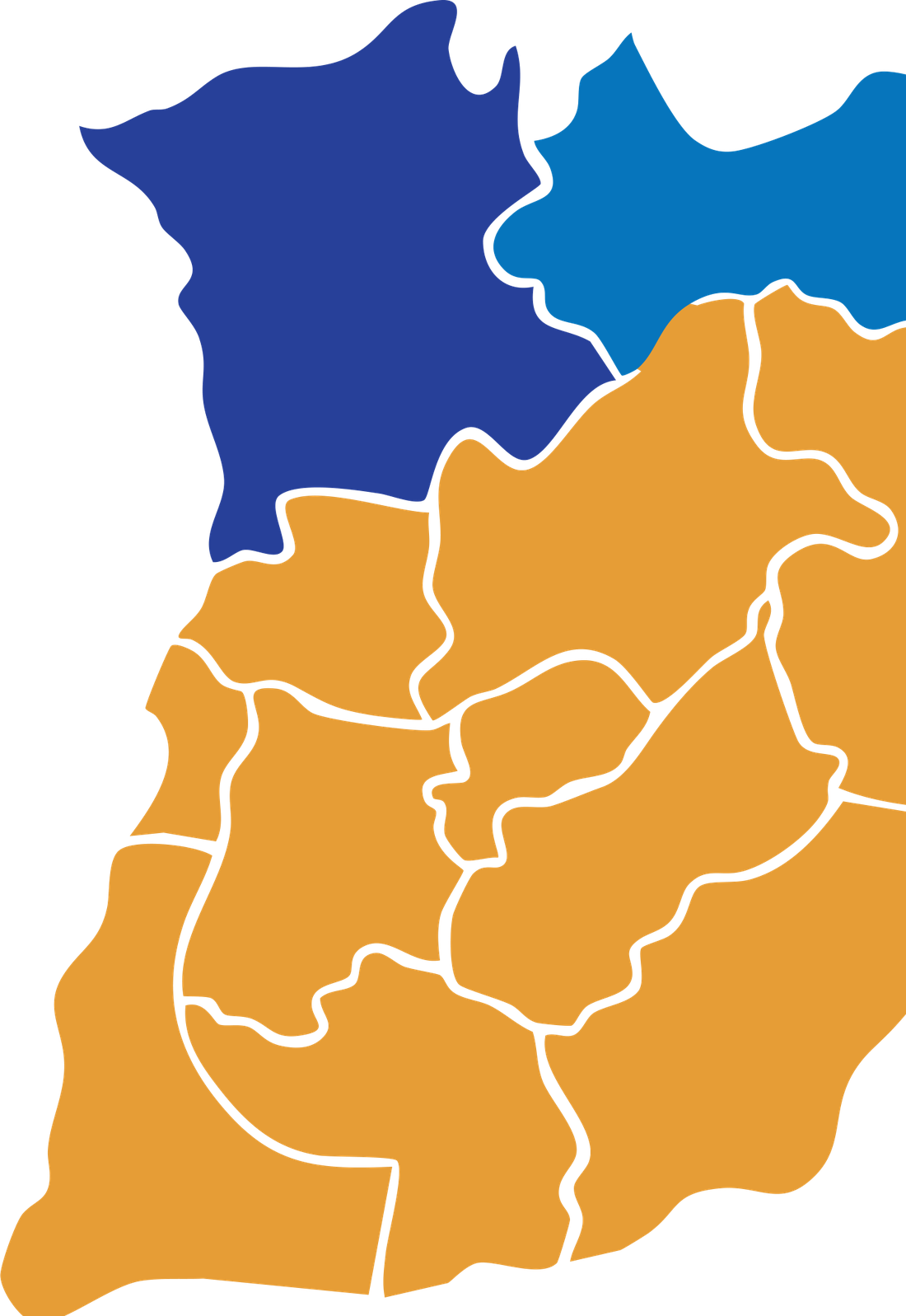 Mapa del Paraguay con el departamento de San Pedro destacado